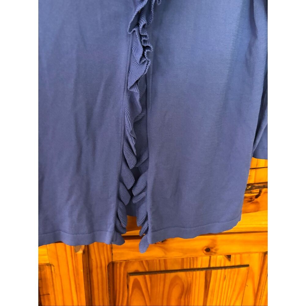 Lands’ End Ruffle Front Cardigan Sweater - Picture 4 of 5